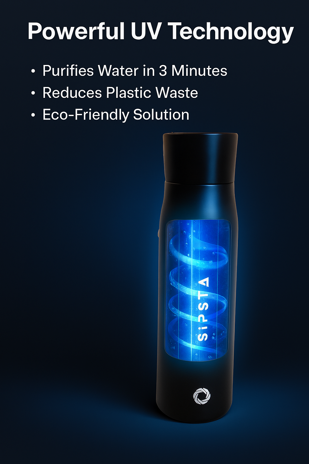 Sipsta - Self-Cleaning Smart UV Water Bottle 500ml